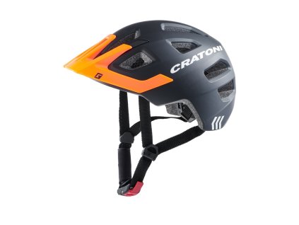 Detská prilba CRATONI Maxster Pro Black/Orange Matt