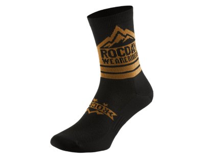 Ponožky ROCDAY Trail Black/Yellow/XL