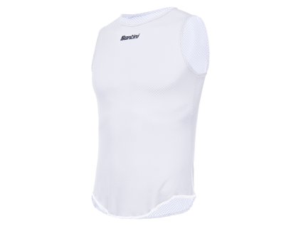 Funkčné tričko bez rukávov SANTINI Lieve White