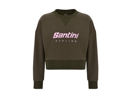 Krátká dámská mikina SANTINI Brand Green