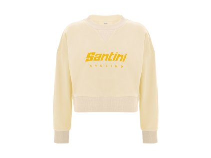 Krátká dámská mikina SANTINI Brand Cream