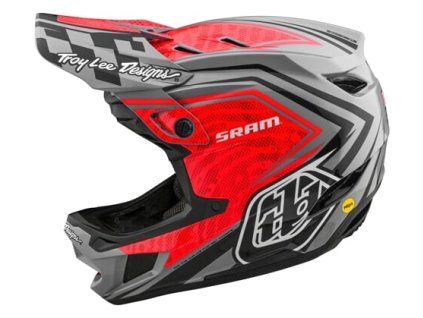 TLD PRILBA D4 CARBON MIPS SRAM ČERVENÁ / ČIERNA 2XL