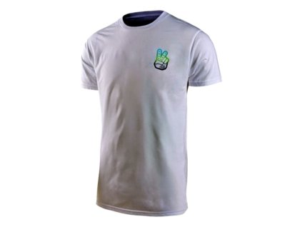 TLD TRIČKO S KRÁTKYM RUKÁVOM PEATYS WHITE / BLUE S
