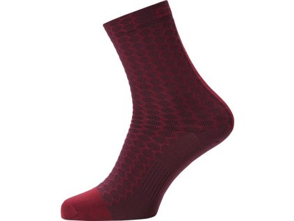 GORE C3 Heptagon Mid Socks-chestnut red-38/40