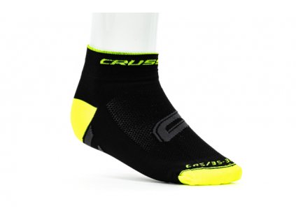 Cyklistické ponožky CRUSSIS, černo/žluté, vel. 35-38