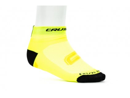 Cyklistické ponožky CRUSSIS, žlto/čierne, veľ. 35-38
