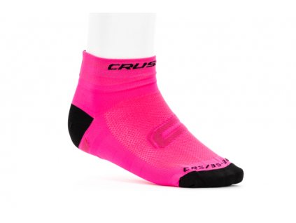 Cyklistické ponožky CRUSSIS, růžovo/černé, vel. 35-38