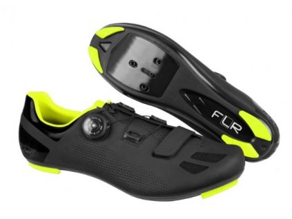 Cestné tretry FLR F11 Black/Neon Yellow  - 40