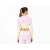 Crussis Crop Top dámsky dlhý rukáv ružová farba