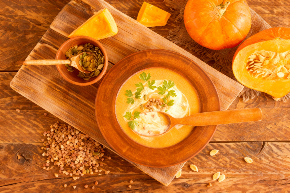 Dýňová polévka s pohankou