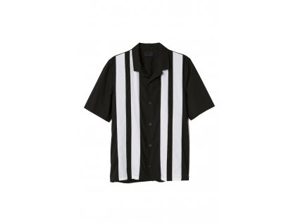 mens short sleeved shirt dark bluewhite striped hm white 004¨ upravit