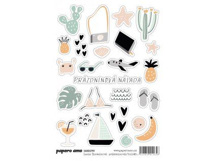 Papero amo - Samolepky arch - PRÁZDNINOVÁ NÁLADA