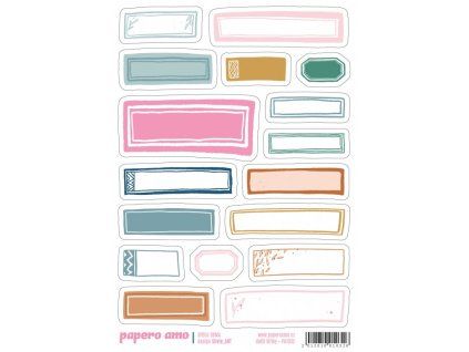 Papero amo - Samolepky arch - SPOLU DOMA / Další štítky