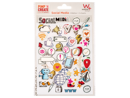 Walther Adhesive Sticker Social Media (2 x archy 18,5x13cm)