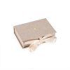 BookBinders Box with Ribbons Sand Brown Little Heart