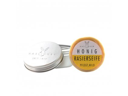 Haslinger Honig mýdlo na holení v hliníkové dóze