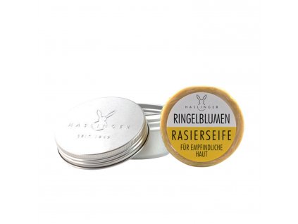 Haslinger Ringelblumen mýdlo na holení v hliníkové dóze