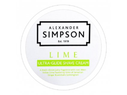 Simpsons Ultra Glide Shave Cream Lime