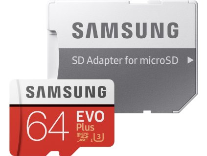 Samsung MicroSDXC 64GB EVO Plus UHS-I U3 + SD adaptér