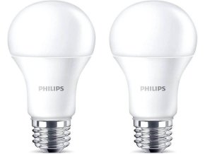 Philips LED 13-100W, E27, 2700K, matná, set 2ks