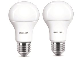 Philips LED 11-75W, E27, 2700K, matná, set 2ks