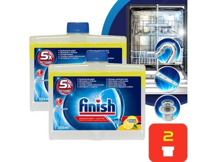 FINISH Čistič myčky Lemon 250 ml DUO