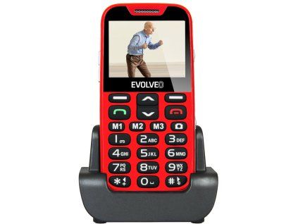 EVOLVEO EasyPhone XD červeno-stříbrný