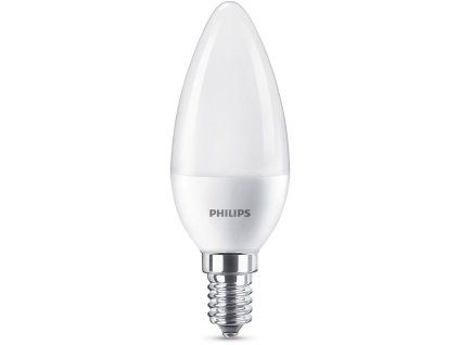 Philips LED svíčka 7-60W, E14, Matná, 2700K