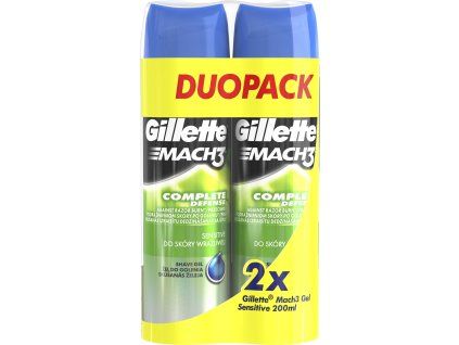 GILLETTE Mach3 Gel Sensitive 2 × 200 ml