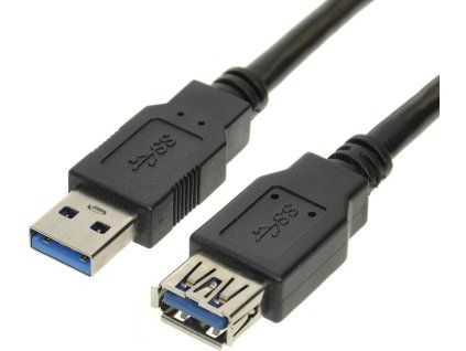 PremiumCord USB 3.0 prodlužovací A-A černý 1m