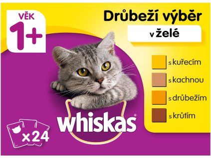 WHISKAS Drůbeží výběr v želé BONUS 24pack