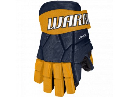 Eishockey Handschuhe WARRIOR COVERT QRE30 JR 10" NSG (navy-yellow), Modell 2020