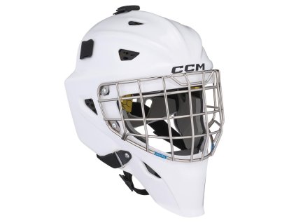 Eishockey Maske Torwart CCM AXIS F5 CCE YTH (bambini) white/royal