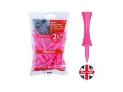 Masters Golf Plastic Graduated Tees 2 1/4 Inch Pink 25 pcs