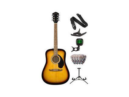 Fender Squier FA-125 Dreadnought Acoustic WN Sunburst Deluxe SET Sunburst