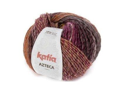 Katia Azteca 7870 Brown/Raspberry Red/Light Pink/Yellow