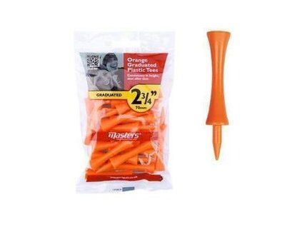 Masters Golf Plastic Graduated Tees 2 3/4 Inch Orange 20 pcs