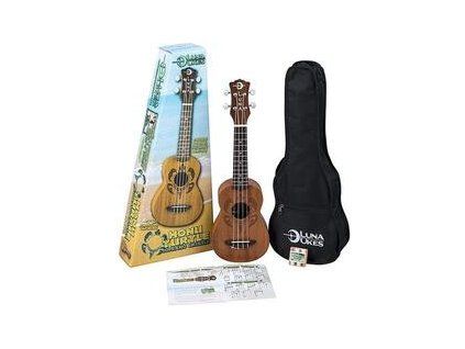 Luna UKE HONU Soprano Ukulele Hawaiian Turtle Design