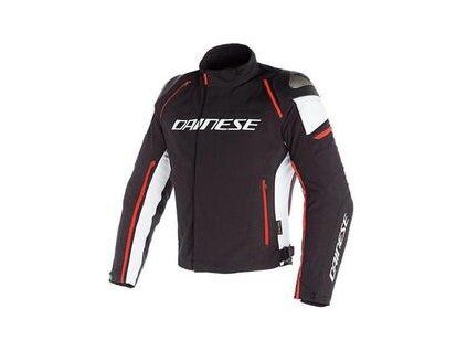 Dainese Racing 3 D-Dry Black/White/Fluo Red Textile Jacket