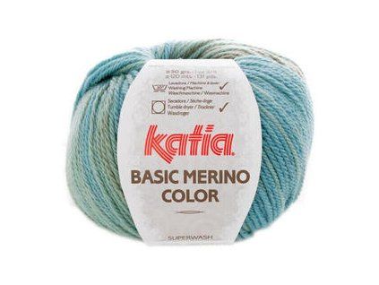 Katia Basic Merino Color 200 Green Blue/Brown