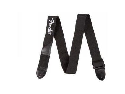 Fender Black Polyester Logo Strap
