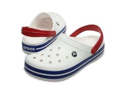 Crocs Crocband Clog White/Blue Jean