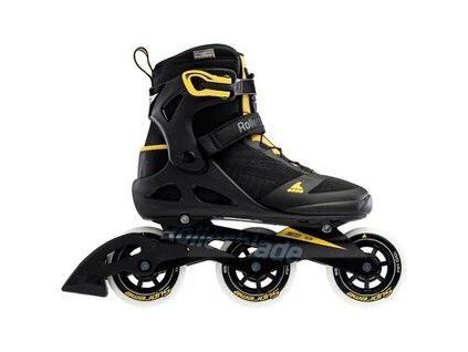 Rollerblade Macroblade 100 3WD Roller Skates Black/Saffron Yellow