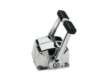 Ultraflex B66 Twinlever control for two engines chrome plated