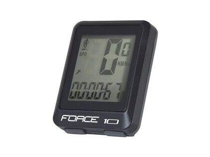 Force Bike Computer 10 Functions Wired Black