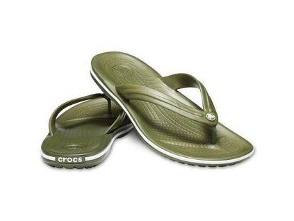 Crocs Crocband Flip Army Green/White