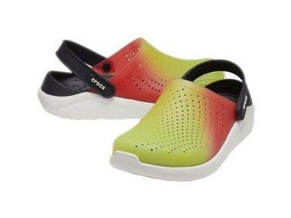 Crocs LiteRide Color Dip Clog Lime Punch/Scarlet/Almost White