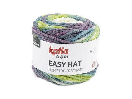 Katia Easy Hat 504 Yellow Green/Lilac