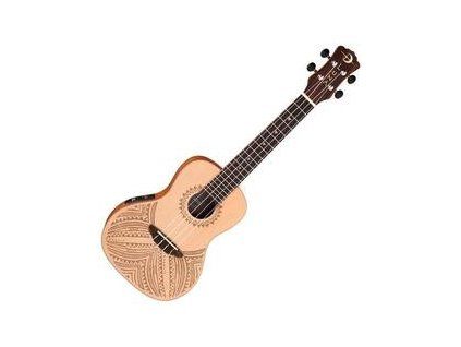 Luna TAPA A/E Concert Ukulele Tapa design