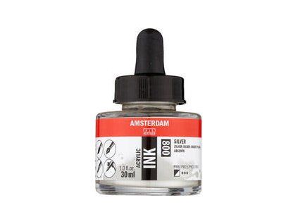 Amsterdam Acrylic Ink 30 ml 800 Silver